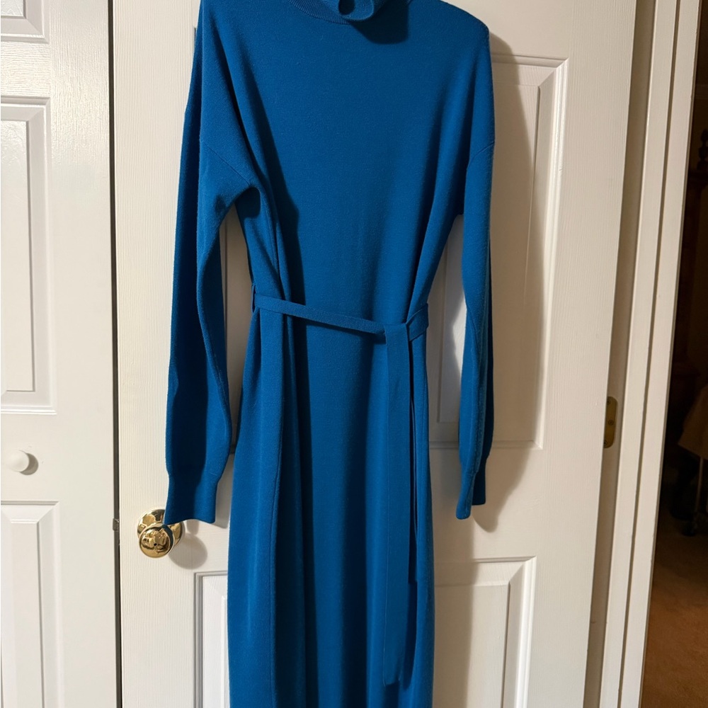 Tibi Cashmere Blue Long Sleeve Dress